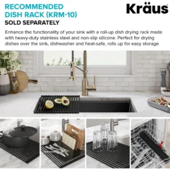31” Undermount Single Bowl Granite Kitchen Sink in Black Onyx