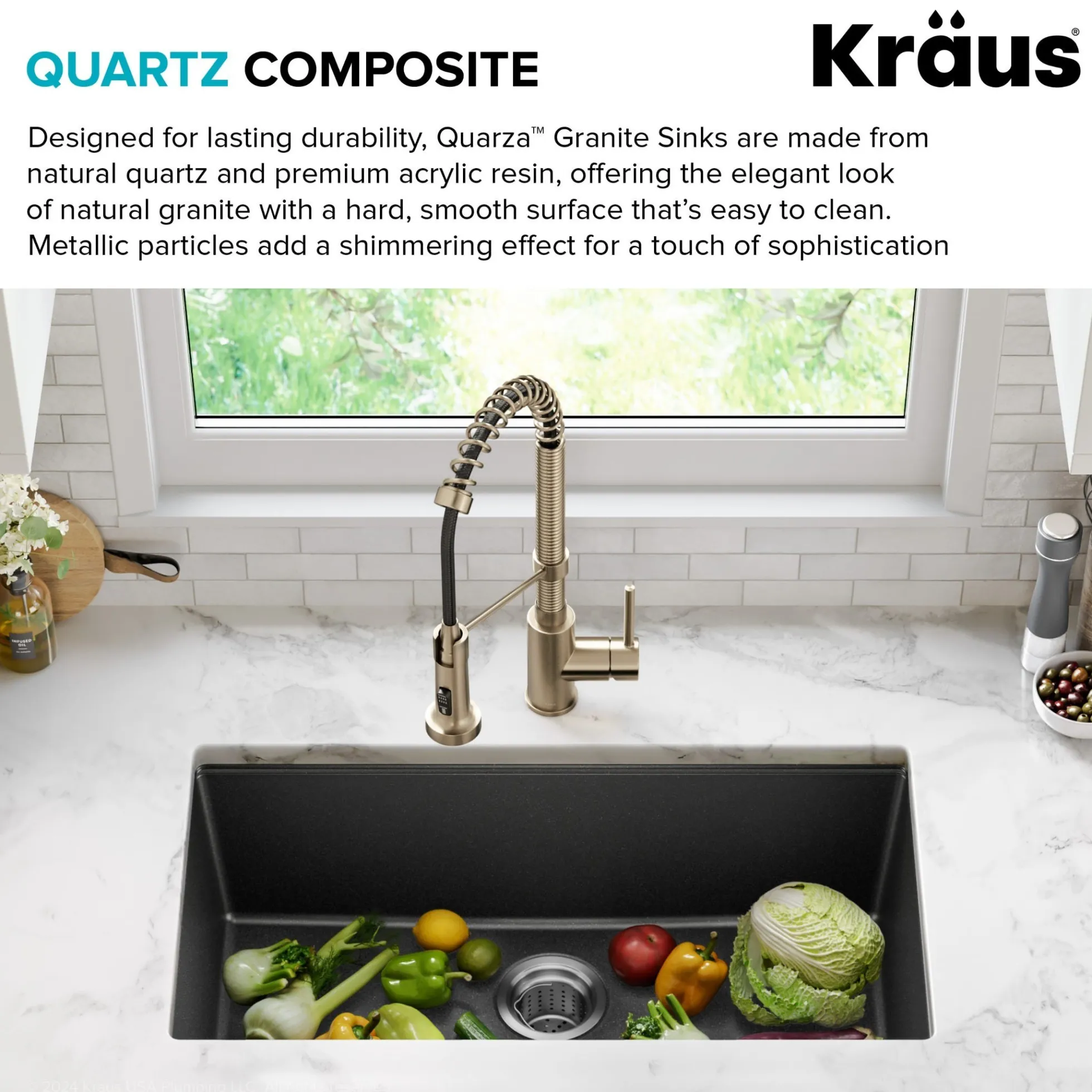 31” Undermount Single Bowl Granite Kitchen Sink in Black Onyx
