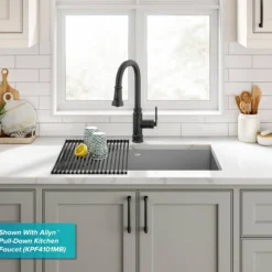 32” Undermount Single Bowl Granite Kitchen Sink in Grey