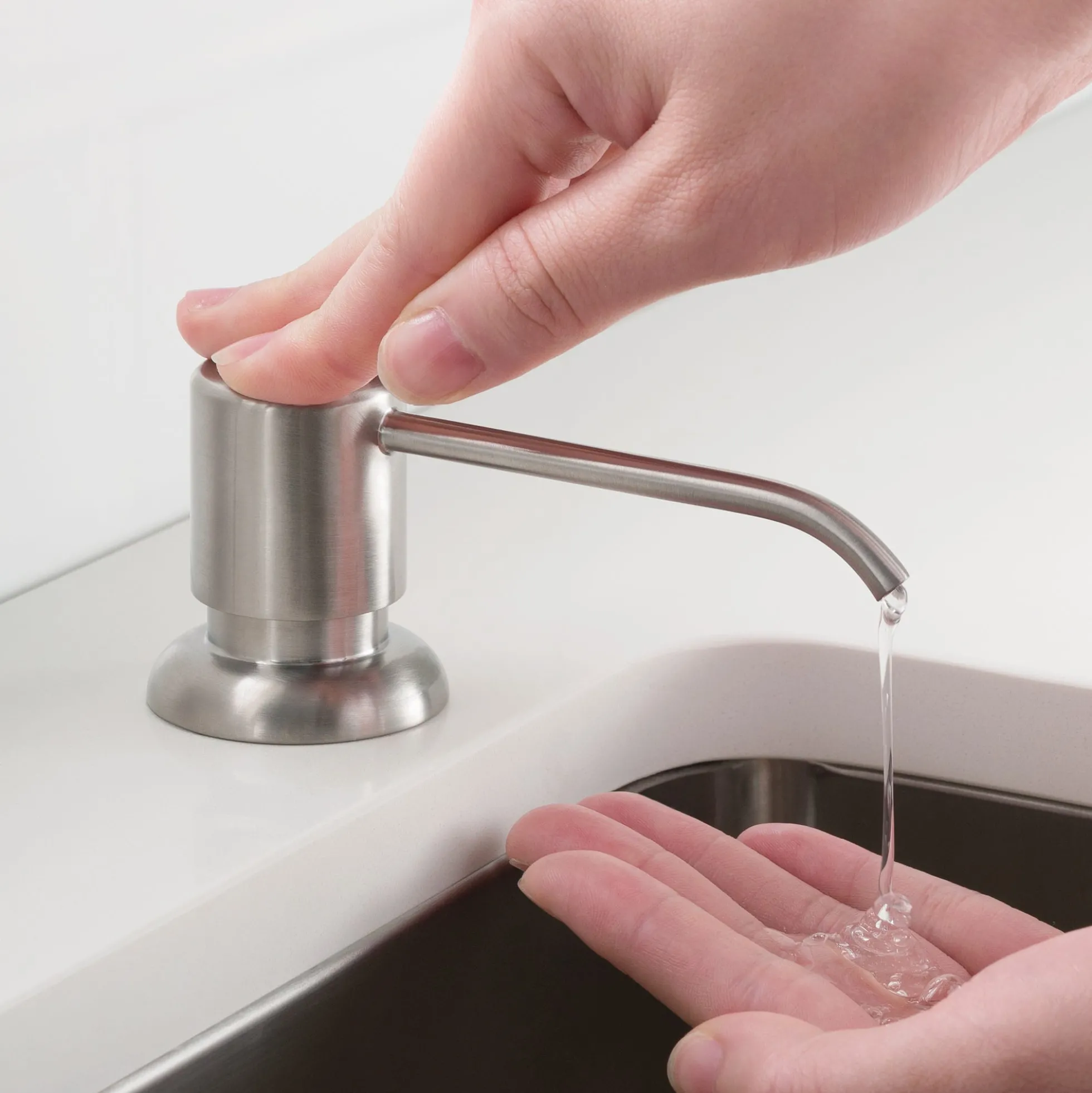 24" Undermount Utility Sink w/ Bolden Commercial Pull-Down Faucet and Soap Dispenser in Stainless Steel/Chrome