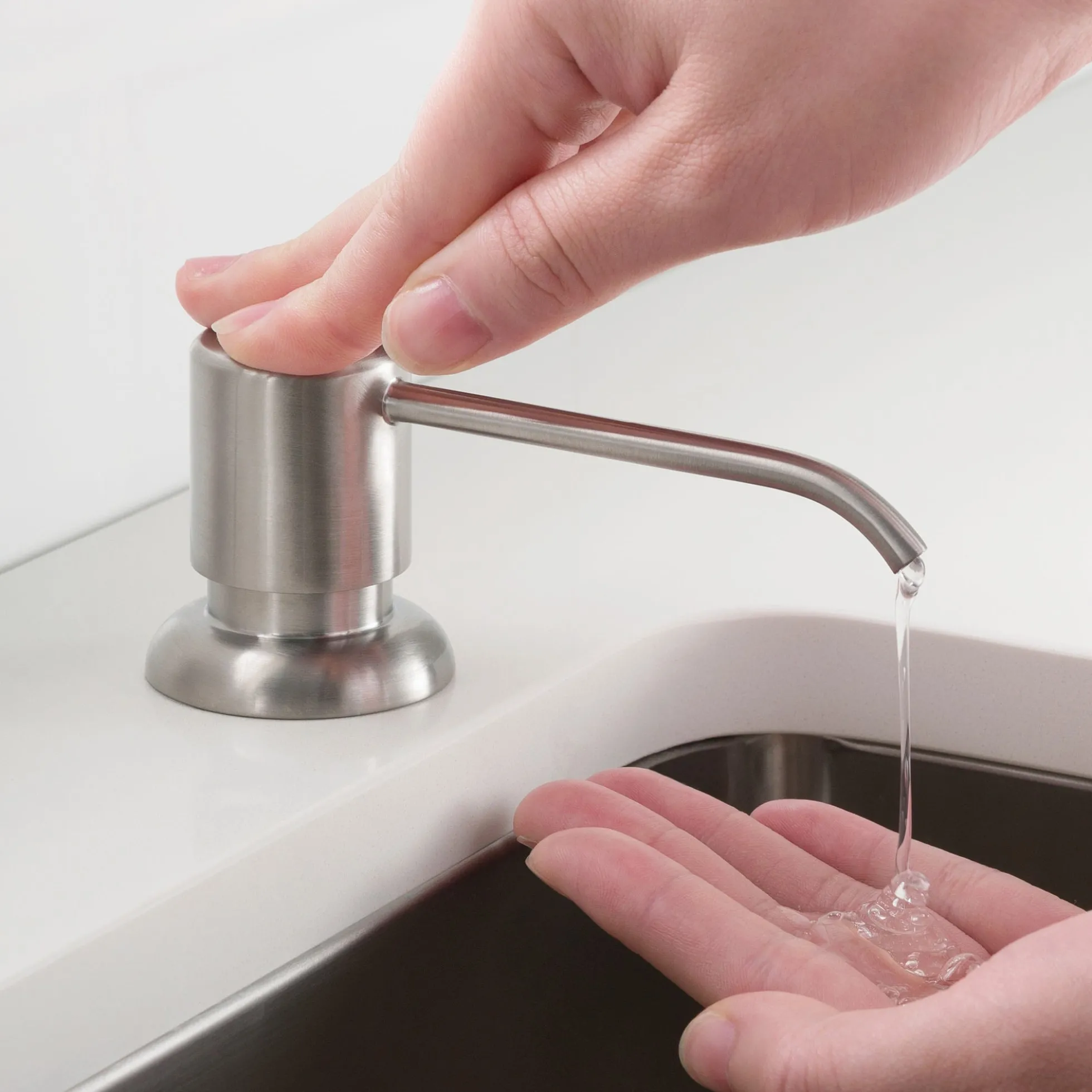 24" Undermount Utility Sink w/ Bolden Commercial Pull-Down Faucet and Soap Dispenser in Stainless Steel