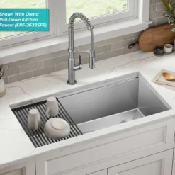 36" Undermount Workstation 16 Gauge Single Bowl Stainless Steel Kitchen Sink with Accessories