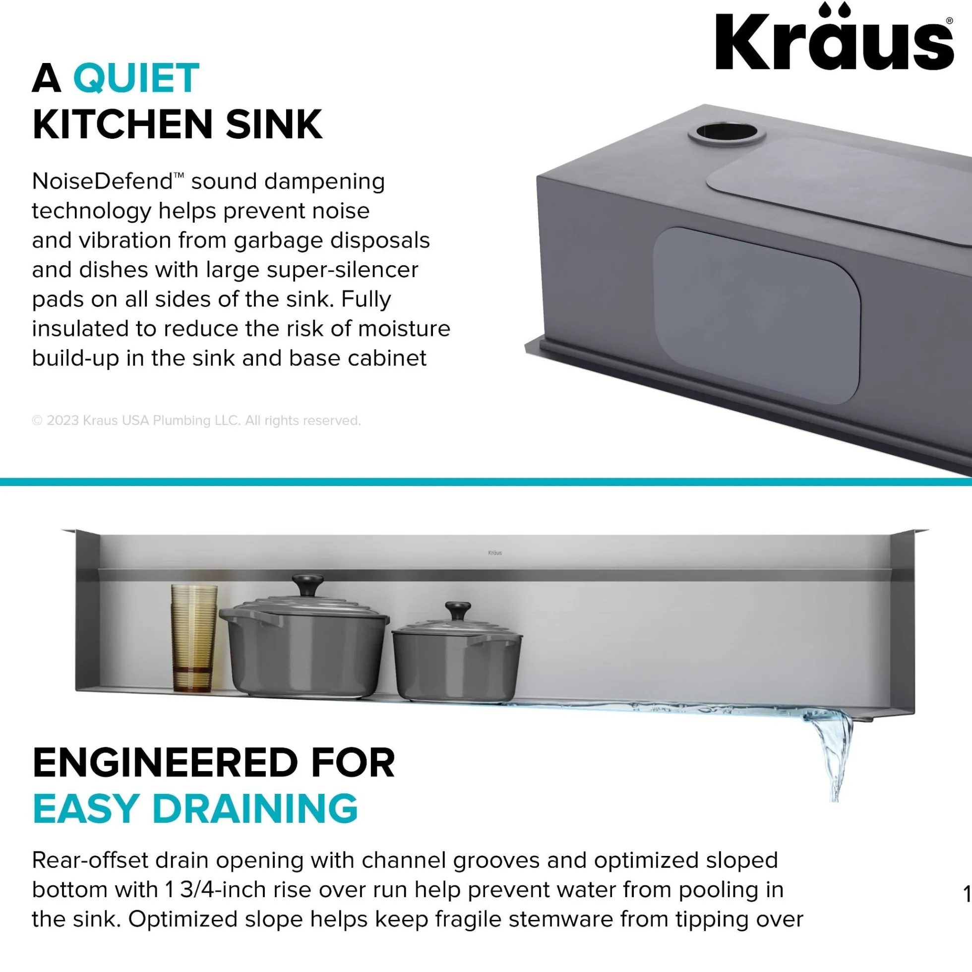 57" Undermount Workstation 16 Gauge Single Bowl Stainless Steel Kitchen Sink with 10 Accessories