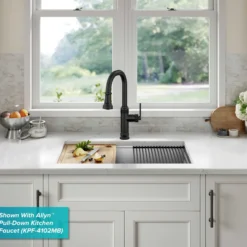 28" Undermount Workstation 16 Gauge Single Bowl Stainless Steel Kitchen Sink with Accessories