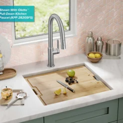 21" Undermount Workstation 16 Gauge Single Bowl Stainless Steel Kitchen Sink with Accessories