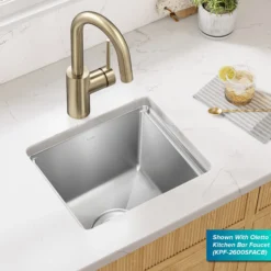 15”Undermount Workstation Single Bowl 18-Gauge Stainless SteelBarKitchen Sinkwith Accessories