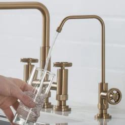 Urbix 100% Lead-Free Kitchen Water Filter Faucet in Brushed Gold