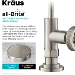 Urbix 100% Lead-Free Kitchen Water Filter Faucet in Spot Free Stainless Steel