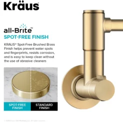 Wall Mount Pot Filler Kitchen Faucet with Retractable Arm in Spot-Free Brushed Brass