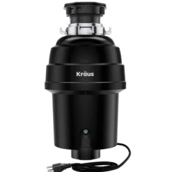 WasteGuard™ 1 HP Continuous Feed Garbage Disposal with Ultra-Quiet Motor for Kitchen Sinks with Power Cord and Flange Included