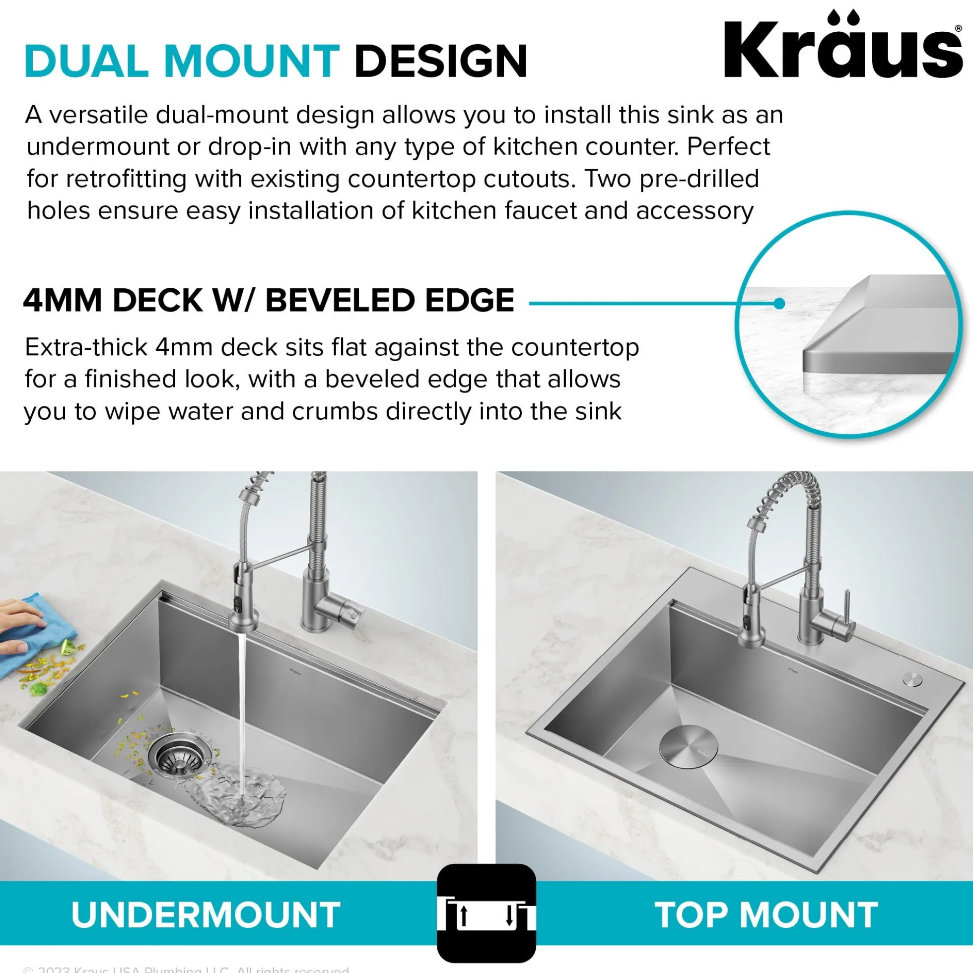 Workstation 25" Dual Mount 18 Gauge Stainless Steel Single Bowl Kitchen Sink with Accessories