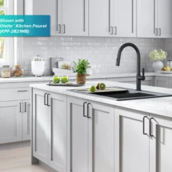 Workstation 33 in. Drop In Single Bowl Granite Kitchen Sink in Metallic Gray with Accessories