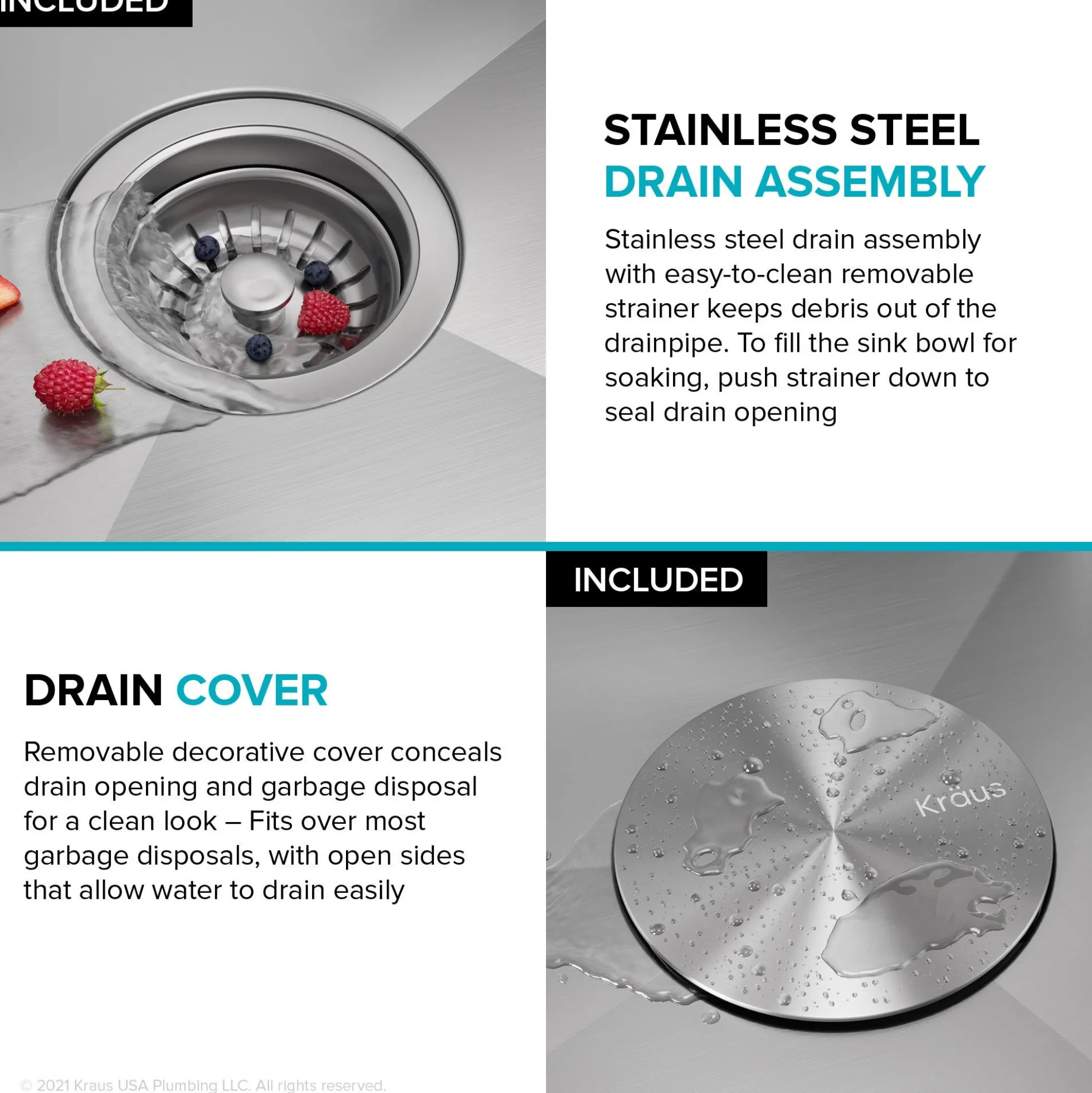 Workstation 15"OutdoorDrop-In16 GaugeMarine Grade T-316Stainless Steel Single Bowl Kitchen Bar Sink with Accessories