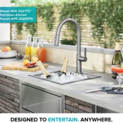 Workstation 15"OutdoorDrop-in16 GaugeMarine Grade T-316Stainless SteelSquareSingle Bowl Kitchen Bar Sink with Accessories