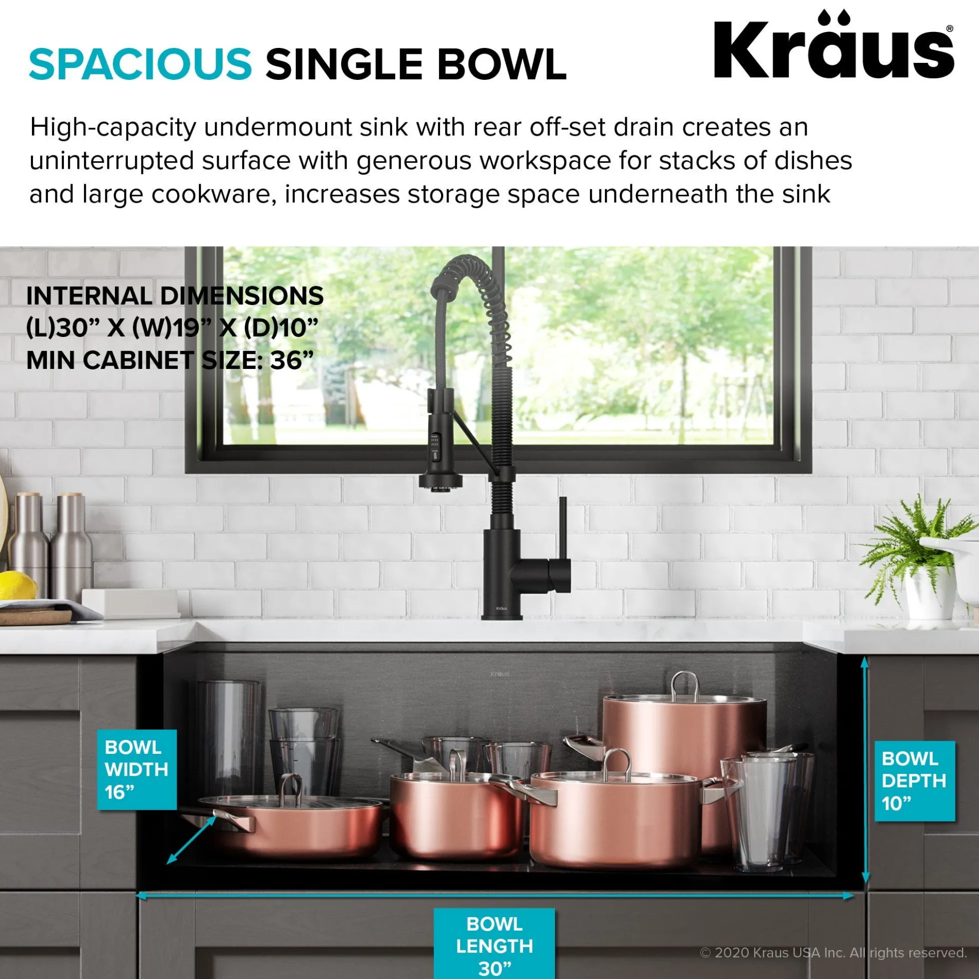 Workstation 32” Undermount 16 Gauge Black Stainless Steel Single Bowl Kitchen Sink in PVD Gunmetal Finish with Accessories
