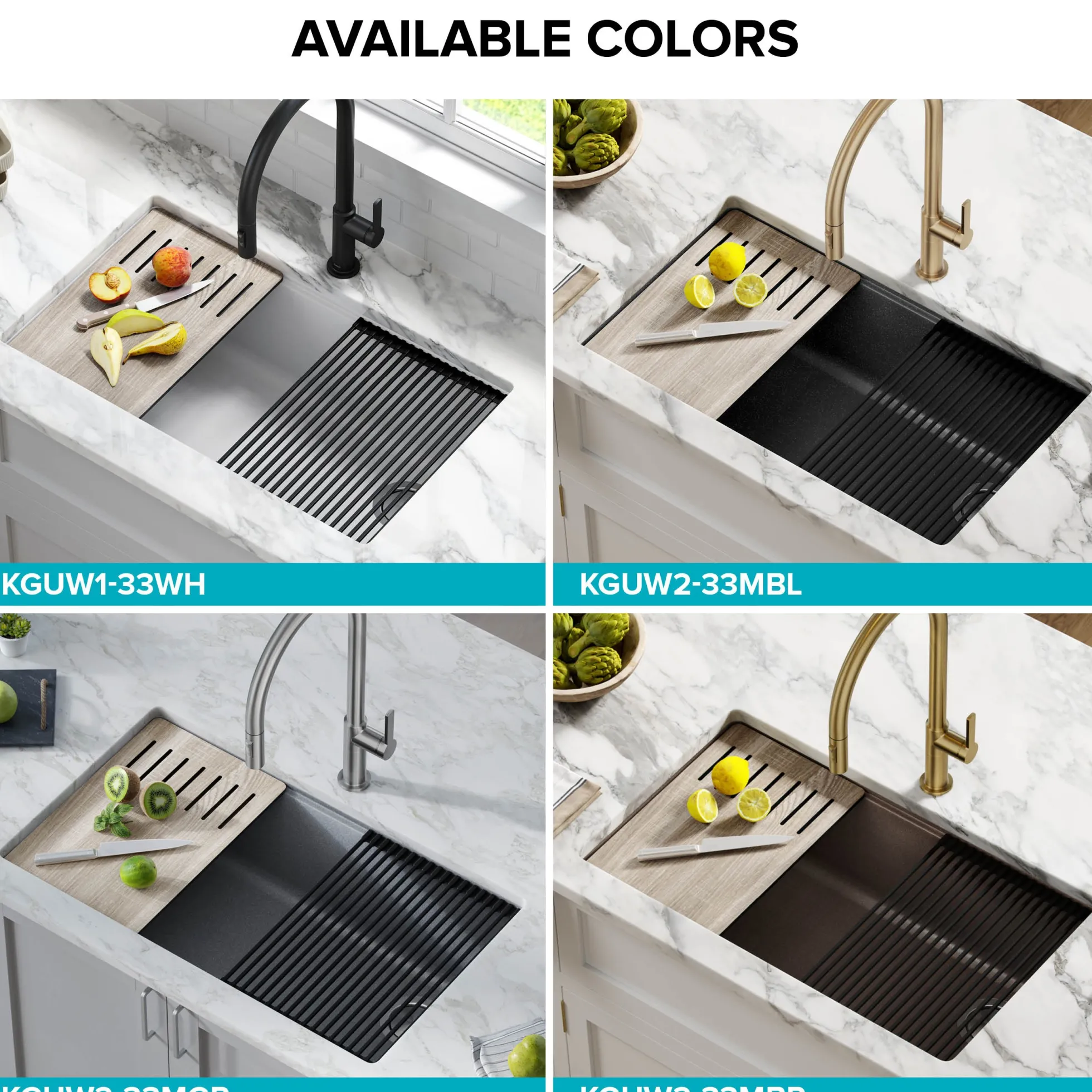 Workstation 32" Undermount Granite Single Bowl Kitchen Sink in Metallic Gray with Accessories