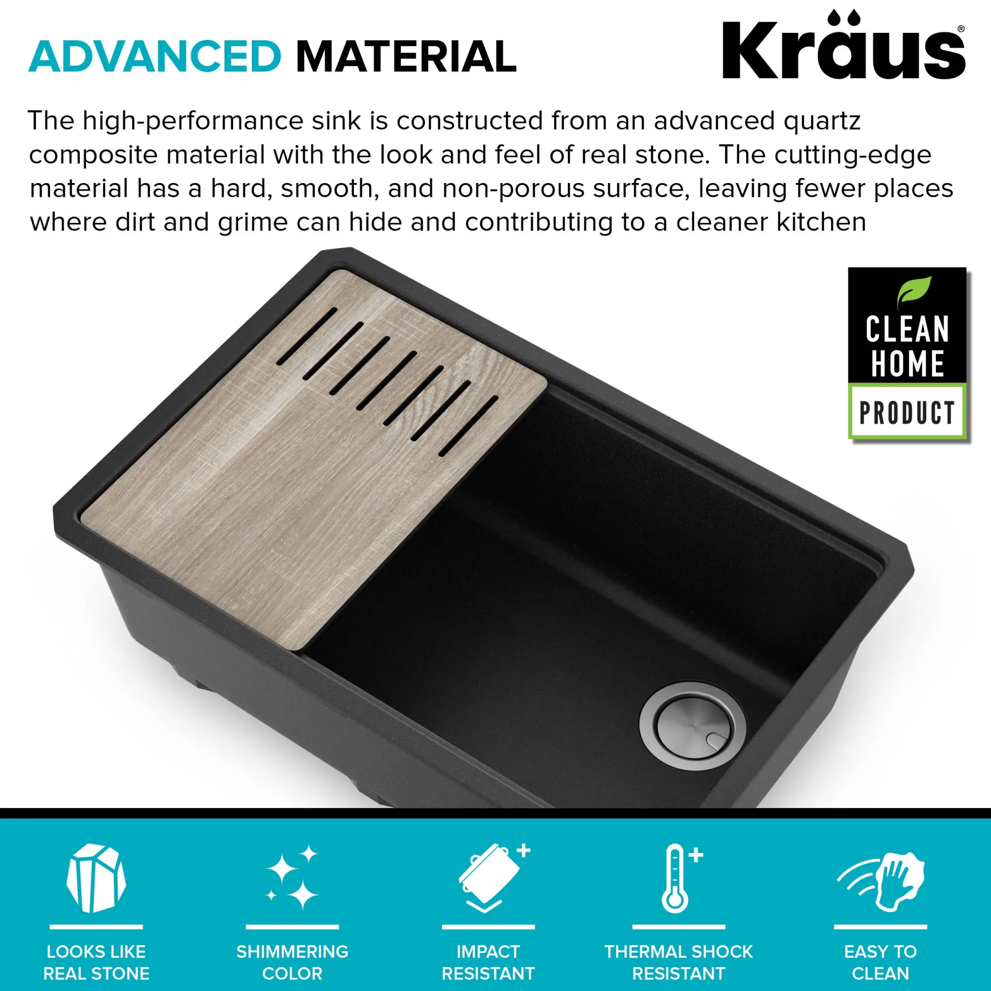 Workstation 30" Undermount Granite Single Bowl Kitchen Sink in Metallic Black with Accessories